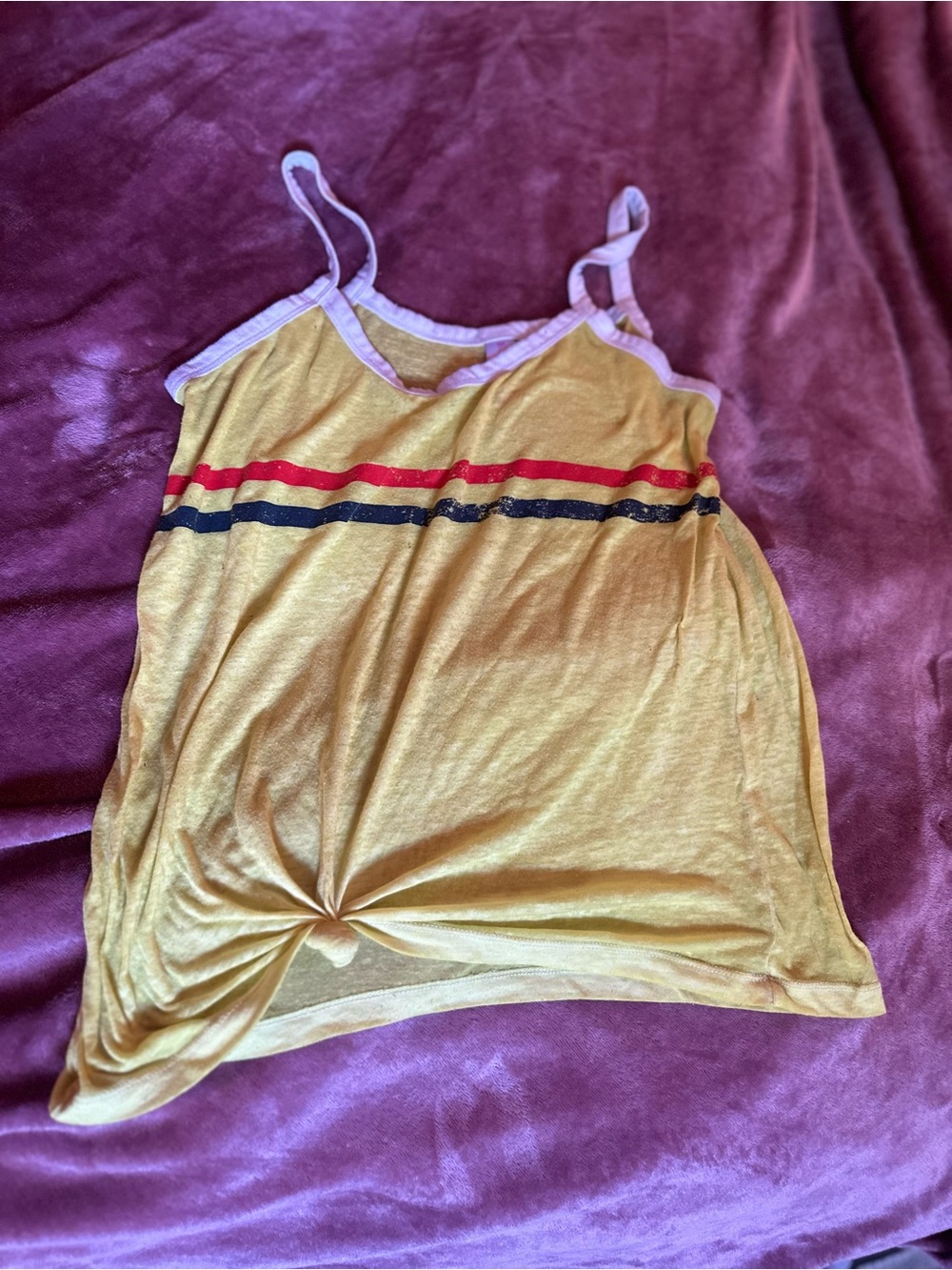 Yellow Striped Tank Top